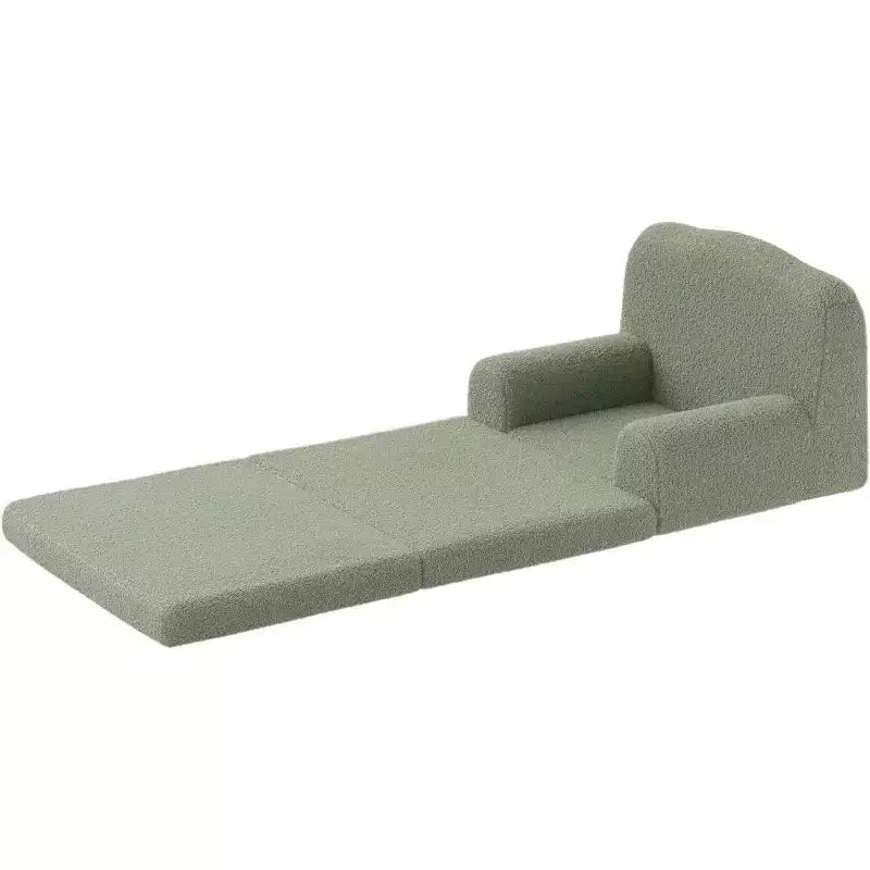 2-in-1 Foldable Toddler Sofa to Lounger, Foam Chair for Kids Ages 2–8