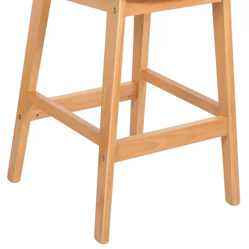 Mid Century Modern Rattan Bar Stools, Counter Height with Faux Leather or Boucle Fabric Upholstery