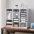 24-Compartment Literature Organizer, Office Mailbox with Adjustable Shelves, MDF, White