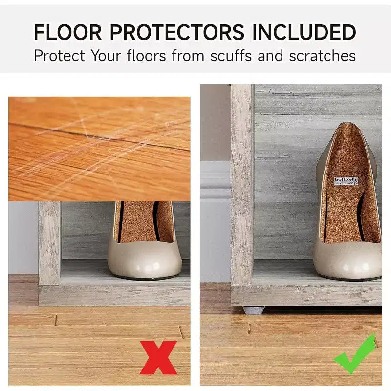 41 Shoe Bench with Padded Seat, Adjustable Shelves and Side Pockets, 10-Cube Storage Organizer for Entryway