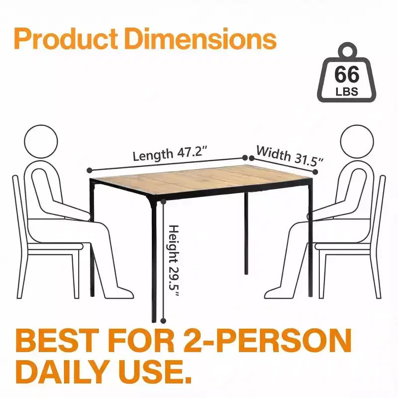Compact Dining Table for 2, Small Kitchen or Apartment Dining