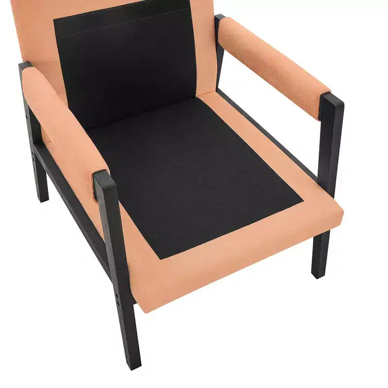 Modern Accent Chair with Soft Chenille Upholstery and Solid Wood Frame