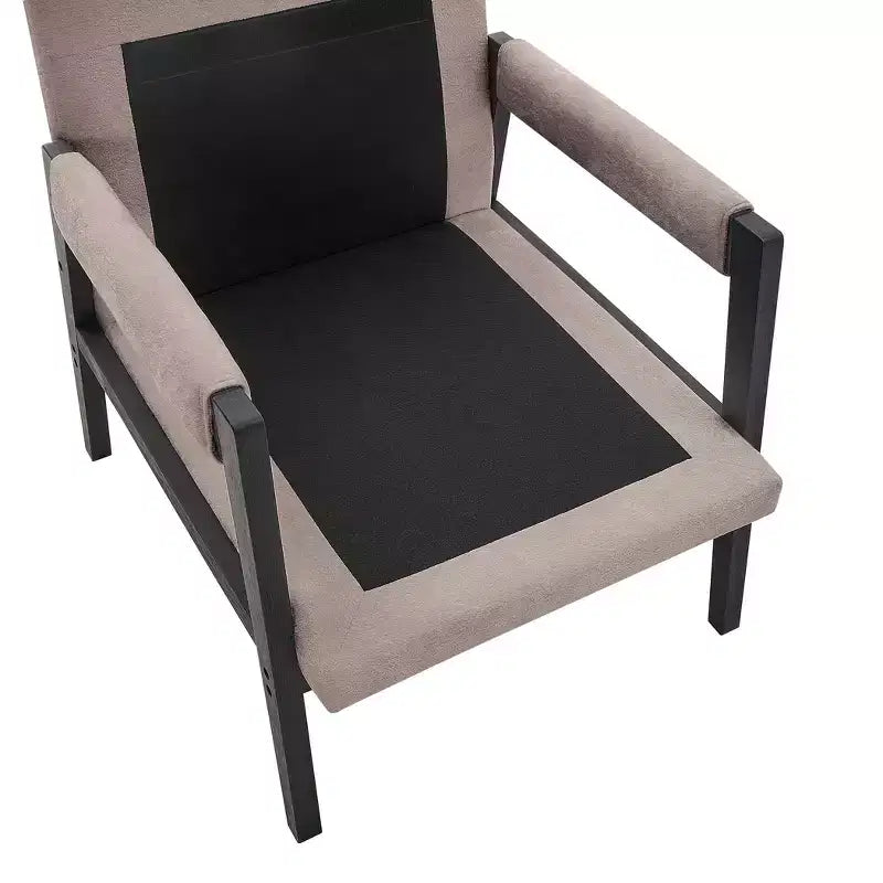 Modern Accent Chair with Soft Chenille Upholstery and Solid Wood Frame