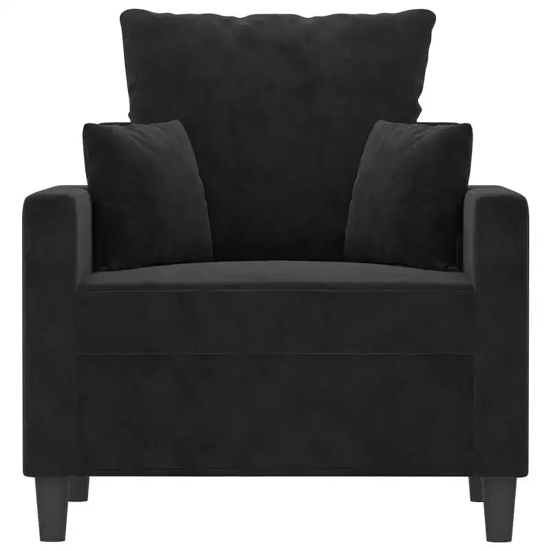Modern Black Velvet Sofa Chair