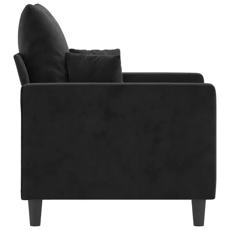 Modern Black Velvet Sofa Chair