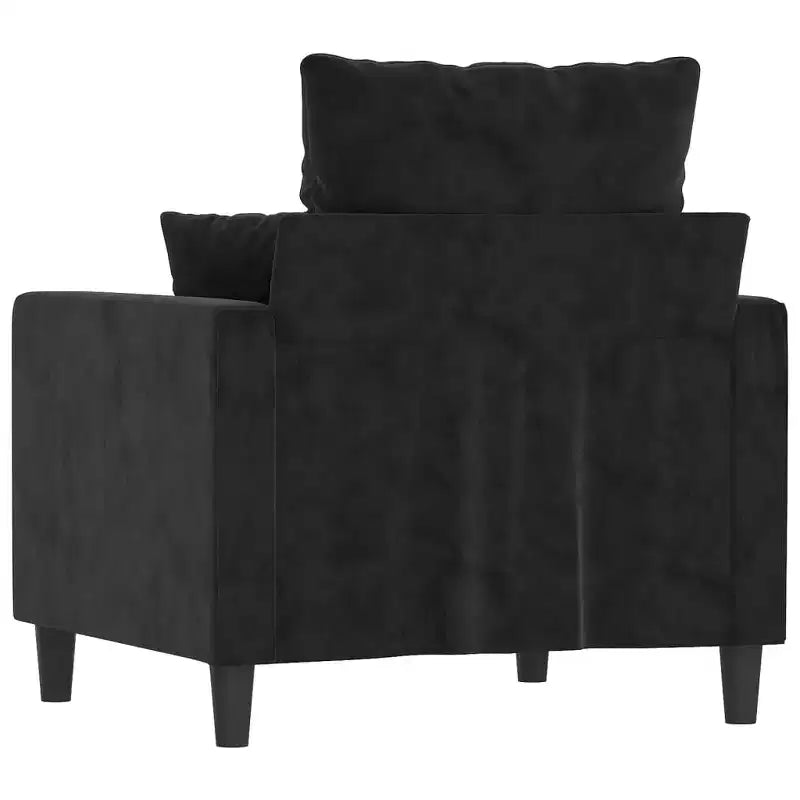 Modern Black Velvet Sofa Chair