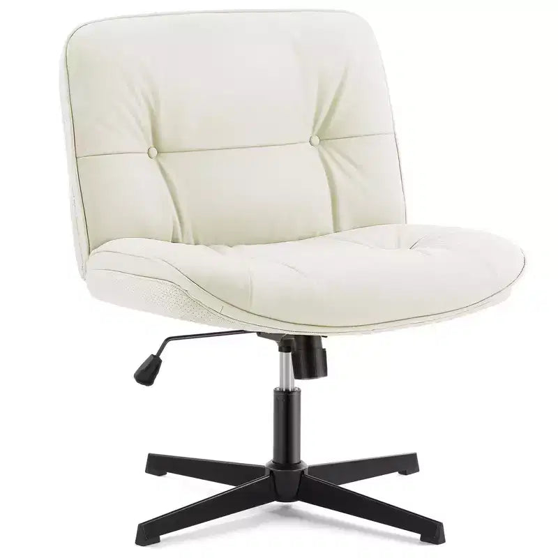 Chaise Criss-Cross moderne, sans accoudoirs avec assise extra large, pivotante et réglable en hauteur pour bureau et salle de lecture