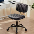Height-Adjustable Computer Chair with Backrest, Armless Swivel Chair with Wheels for Office, Reading Room and Study