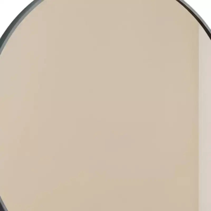 24" Round Black Metal Framed Bathroom Vanity Mirror, Wall Mount