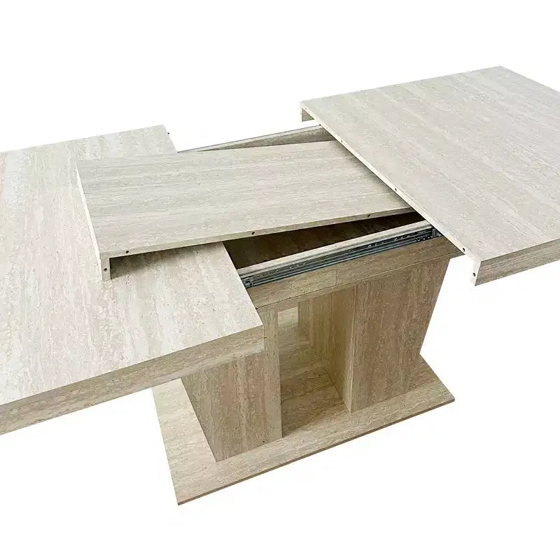 Rustic Rectangle Extendable Dining Table, 62.99–78.74 in, Seats up to 8