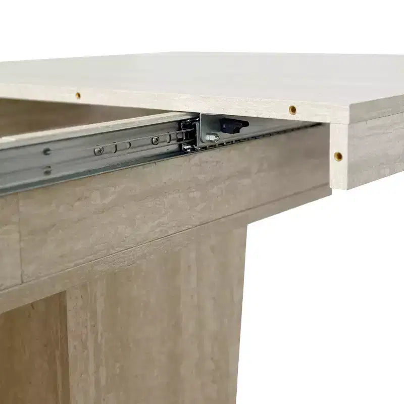 Rustic Rectangle Extendable Dining Table, 62.99–78.74 in, Seats up to 8