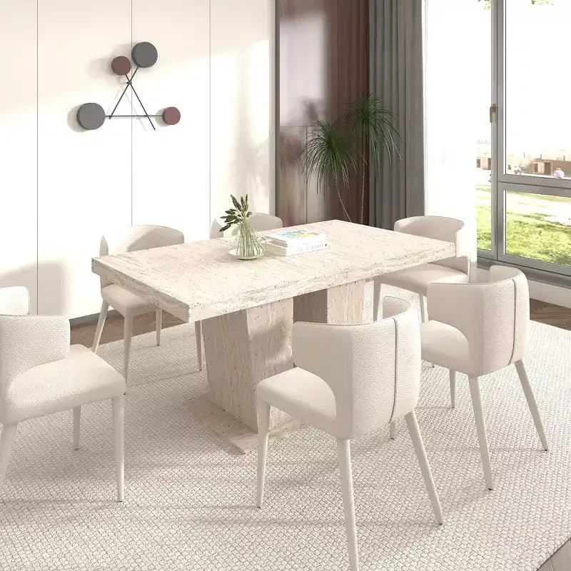 Rustic Rectangle Extendable Dining Table, 62.99–78.74 in, Seats up to 8