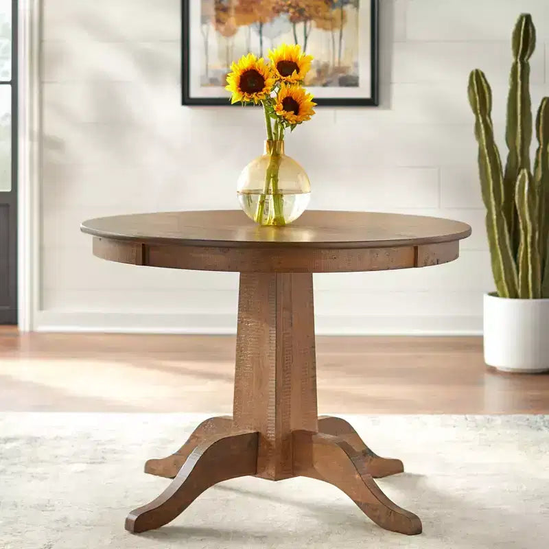 Farmhouse 42" Round Dining Table, Walnut