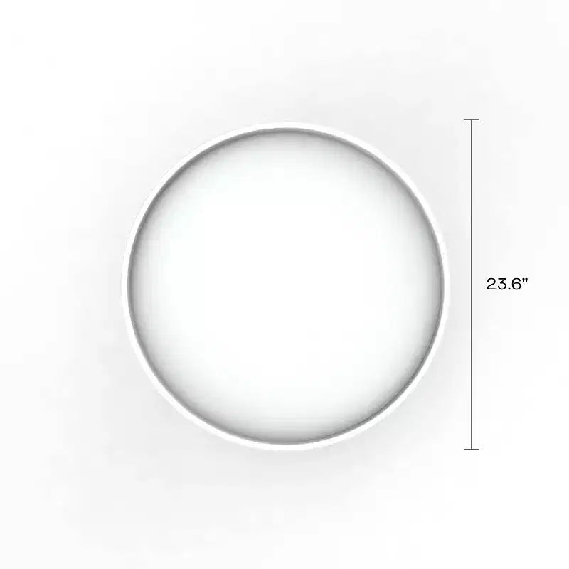 Round Chat Table, White Top with Brown Steel Frame