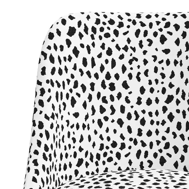 Rounded Back Barstool, Upholstered in Pattern Fabric