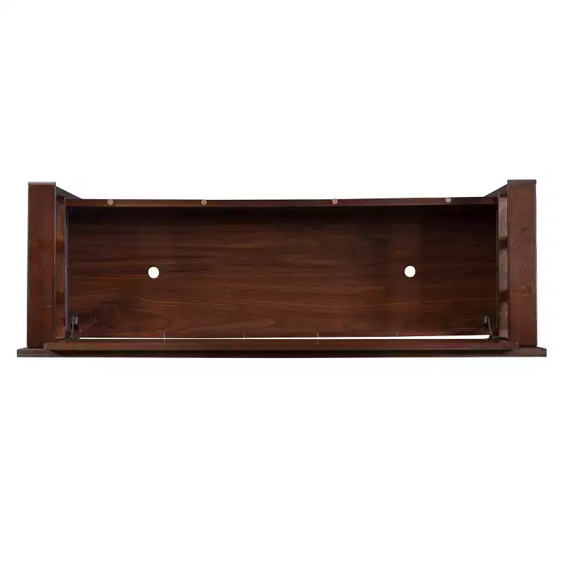 Storage Bench with Armrest and Hidden Compartment