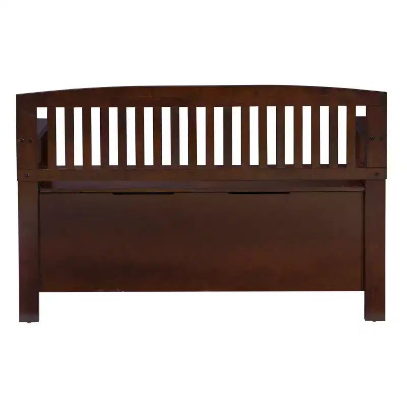 Storage Bench with Armrest and Hidden Compartment